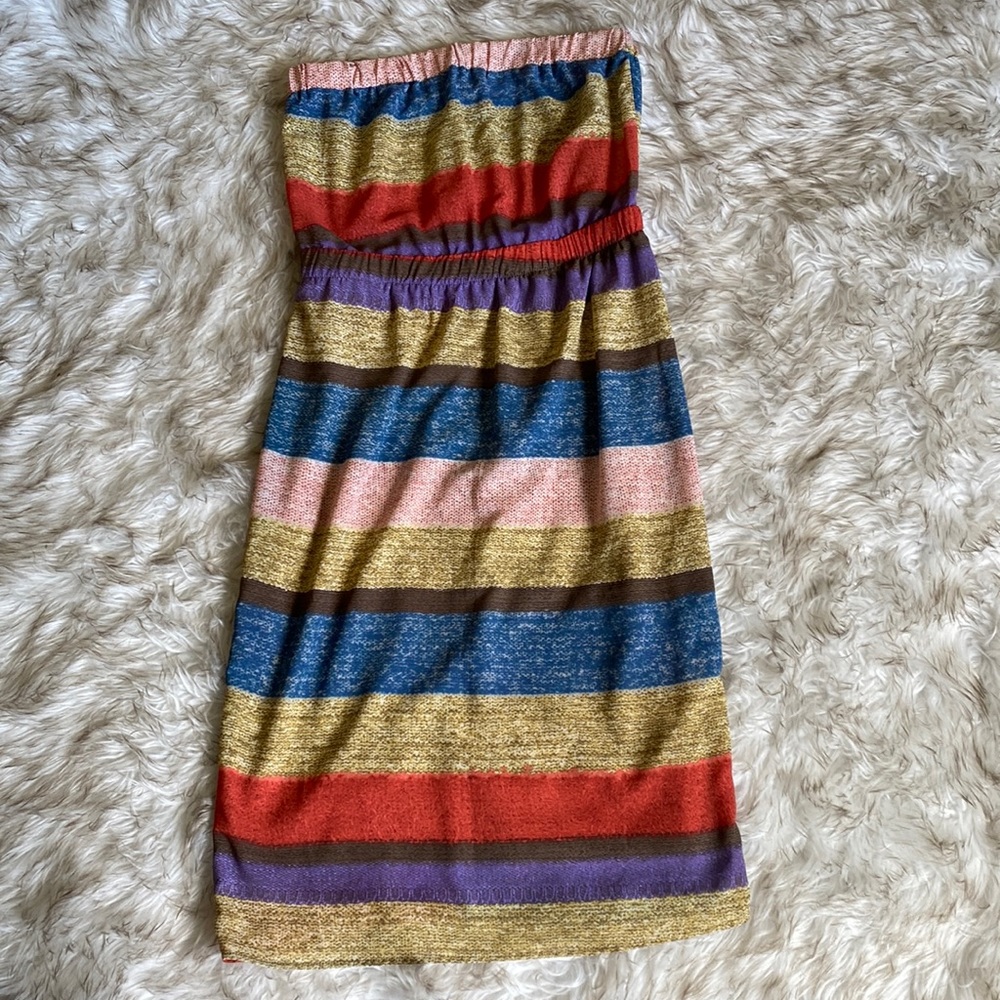 Lush Strapless Multicolor Dress